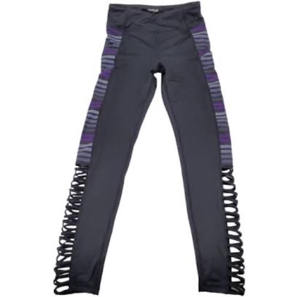 Adore Me Black and Purple Leggings